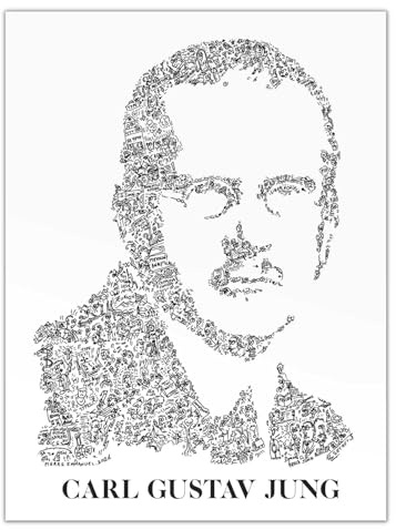 Generisch Porträt und Biografie - Psy - 30x40cm Kunstdruck aus einer Handzeichnung - Sigmund Freud Lacan Rogers pesso - ohne Rahmen - Malerei Modern - Druck Poster Bild (Crl. Gstv. Jng)