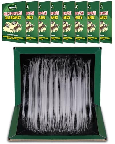 Mehani Sticky Pest Traps, 8 Pack Sticky Glue Boards, Large Extra Strong Sticky Pads, Efficient Foldable Sticky Traps Boards, Glue Boards for Multiple Insects in Indoor Outdoor Garage Kitchen Garden