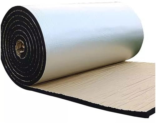 Car Sound Deadening Mat Roll, Camper Van Heat Shield Soundproofing Insulation Mat Self-Adhesive Aluminium Foil Insulation for Roofs Floors Walls Waterproof Fireproof(Size:1x10m(3.2x32ft),Color:10mm)