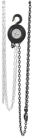 Handkettenzug,1t Kettenzug,Manueller Kettenzug,Kettenzug Handseilwinde,Hebelzug Kettenzug,Kettenzug Mit Robustem Haken,Kettenblockaufzug,FüR Heben Ziehen Bau Von GebäUden Garage (Schwarz)