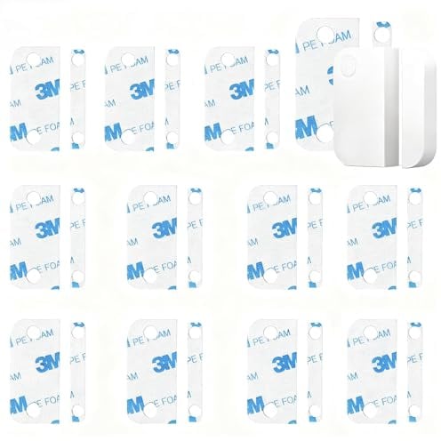 aiyraa 24pcs Ring Door Sensor Pads,Compatible with SimpliSafe/Ring Alarm Contact Door Window Sensors， Adhesive Replacement Tape, Strong Hold Double-Sided Pads, No Cutting Needed, Easy Peel