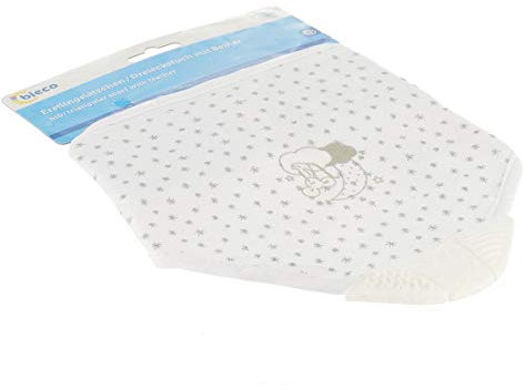 Bieco 38015069 - Dreieckslätzchen mit Beißer, weiß