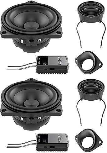 Audison APBMW K4M – Sistema audio a 2 vie specifico per BMW e Mini, midrange da 100mm + tweeter + crossover, 100W Peak, small basket per montaggio diretto OEM