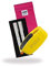 FRIO Portefeuille duo rose avec poubelle jaune