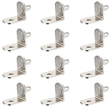 sourcing map Shelf Support Peg,5mm L-Shaped Support, Furniture Cabinet Closet Shelf,Bracket Pegs with Hole,for Kitchen Furniture Book Shelves Supplies,20pcs