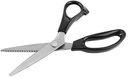 Zackenschere, 9 Zoll Edelstahl Dreieck Rand Zackenschere Nähen Clipper für Stoff Dekoration[4mm]Zackenscheren