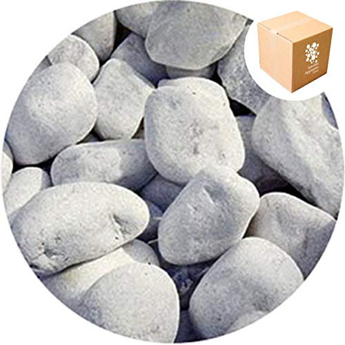 Specialist Aggregates ® - White Rounded Cobbles 40-75mm - 15kg | Premier Grade | Hand Selected | Fully Rounded | Decorative | Ponds | Features | Gabions | Pebble Painting