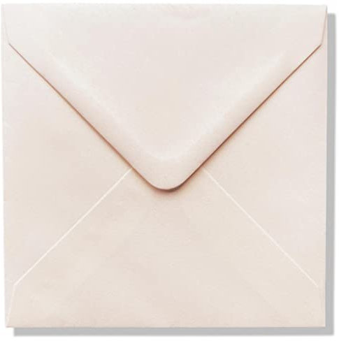 RS C&C Quadratische Briefumschläge, 16 x 16 cm, 160 x 160 mm, 110 g/m², cremefarben/elfenbeinfarben, 50 Stück