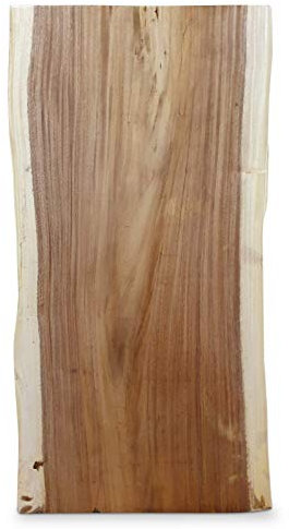 Kinaree Massivholz Tischplatte Akazie 140x70 cm - Echtholz Schreibtischplatte mit Baumkante