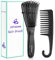 Hair Brush,Detangle Hair Brush, Detangler Brush for Women Men Adults Kids Afro American Type 3a-4c, Detangling Nylon Bristle Brush for Kinky Curly Coily Wavy Wet and Dry Hair,Black