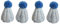 4 er Set Eierwärmer weiß blau meliert mit Puschel Pompom handgestrickt Pudelmütze reine Handarbeit Handmade gestrickt