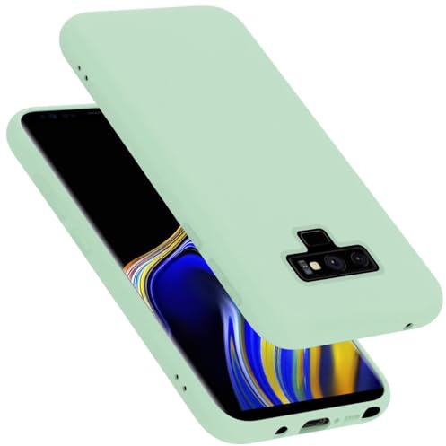 Cadorabo cover compatibile con Samsung Galaxy NOTE 9, cover in silicone liquido per Galaxy NOTE 9, custodia in silicone, resistente ai graffi e agli urti sottile cover protettiva - LIQUID VERDE CHIARO
