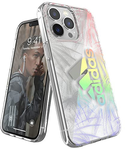 adidas Sports Case Designed for iPhone 13 Pro 6.1, Drop Tested Cases, Shockproof Raised Edges, Original Protective Case, Holographic Palm Tree