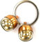 Abdul of Sialkot Extra lautes Paar Katze & Hund Messing Silber Glocken Halsband Charm Haustier Tracker Eichel Falknerei Silber unten & Messing oben, (pack of one Large), Kupfer, Kein Edelstein