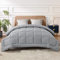 BEDSURE Bettdecke 240x220 450gsm Steppdecke - Warm Winterdecke 200 x 200 cm für Winter, 220x240 waschbar Dicke Winterbettdecke, Grau