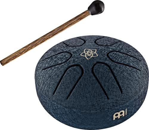 Sonic Energy Zungentrommel in Taschengröße – A-Dur, 6 Töne – Für Meditation, Yoga, Kinder – Inkl. Schlägel – Marineblau, mit Gravur (PSTD2NBVF)
