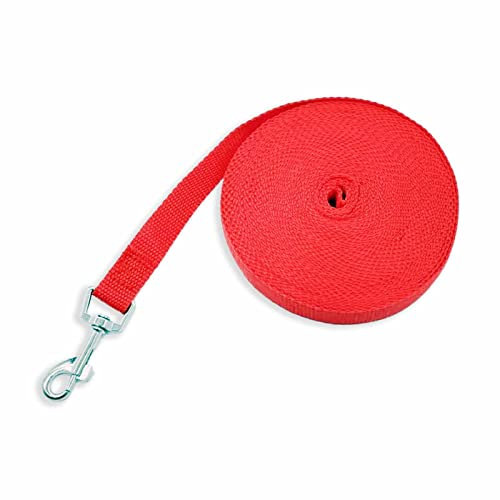 Monkimau Schleppleine für Hunde 5m 10m 15m 20m 30m 50m Lang Nylon Hundeleine Mittelgroße Hunde Trainingsleine Langlaufleine Feldleine Hausleine Hofleine Longe Pferd