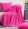 Homiest Hot Pink Cable Knit Throw Blanket, 60 x 80 Inch, Lightweight Acrylic Knitted Throw with Diamond Texture, Soft & Cozy Blanket for Couch, Bed, Sofa