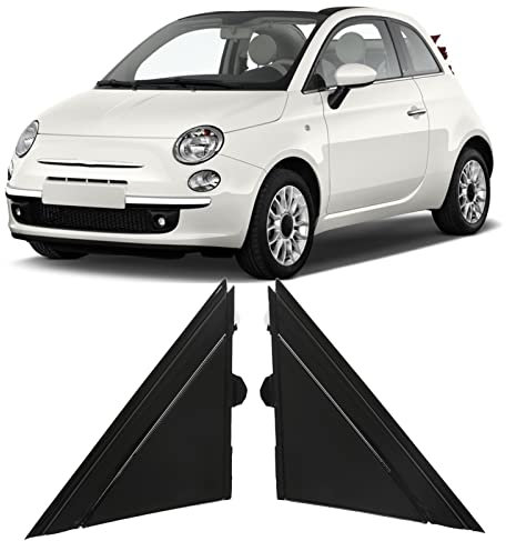 Türspiegel-Flag-Abdeckungsformteil, Rückspiegel-Dreiecksplatten-Zierleiste, Türspiegel-Flaggen-Abdeckung 1SH17KX7AA Außenspiegel-Dreiecksplatten-Zierleiste Links Rechts Ersatz für (Glänzend schwarz)