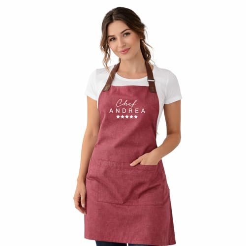 Genérico Delantal Premium Vintage Personalizado con el Nombre Cocina Adulto