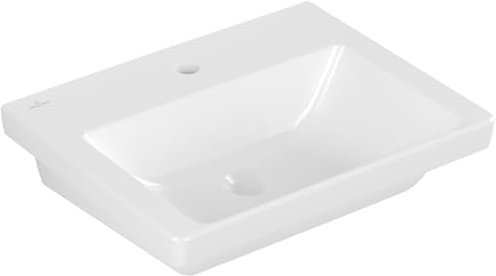 Villeroy & Boch Subway 3.0 Cabinet lavabo, 550 x 440 mm, 1 Trou pour Robinet, sans trop-Plein, Non enterré, 4A70F5, Coloris: Blanc-Alpin