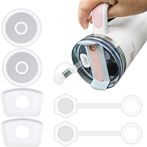 MUUPEG For Stanley Cup Accessories H2.0, Including 2 Spill Stopper, Straw Cap Cover, Tumbler Leak Proof Plug, Silicone for 40 oz 30 with Handle