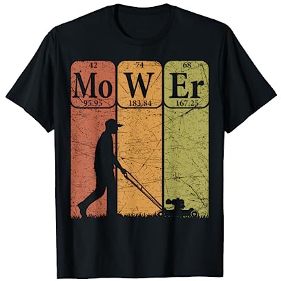 Rasenmäher Periodensystem Elemente Rasenmähen Nerd Vintage T-Shirt