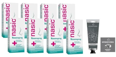 Nasic Nasenspray 15 ml Set mit 8 x 15 ml inkl. Einer Handcreme ODER Handseife der West-Apotheke (Apothekenexpress)