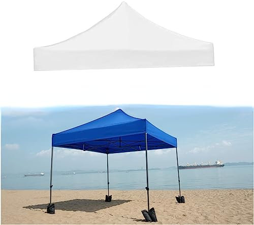 Copertura di ricambio impermeabile per gazebo pergolato, per tutte le stagioni, in tela di ricambio per gazebo in tessuto di ricambio per ombrellone, per esterni, campeggio, giardino, feste (bianco, 3