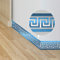 neukids 2 Bände Selbstklebende Bordüre，DIY Sockelleiste blau gebürstet Bordüre Griechische Muster Geometrisches Motive，Wand Bordüren Wohnzimmer Badezimmer Küche Decke Dekoration Tapetenbordüre