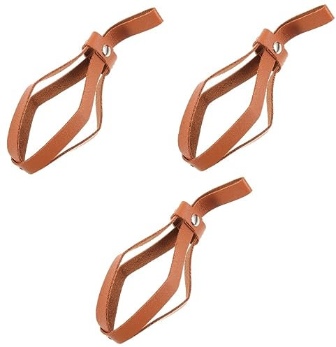 ABOOFAN 3-Teiliger Partyhalter Für Tränke Kugelförmiges Ledergeschirr Kork Zauberer Braunes Glas Spielschutz Klarer Urlaubsgürtel Cosplay Für Tränke Kleine Ml-Accessoires Runde