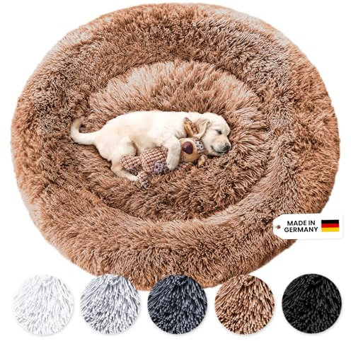 Wahre Tierliebe Hundebett Fluffy Wolke - Das Original, mit waschbarem Bezug Hundekissen, Hundekorb, Flauschiges Hundebett für große, mittelgroße & kleine Hunde