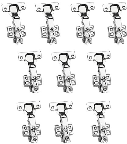 WOOLUCK Juego de 10 Bisagras Puertas Cocina 110 Grado con Amortiguación Integrada Bisagra, para Puertas de Muebles Cocina Armarios
