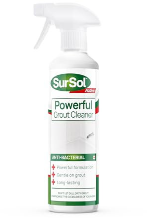 SurSol Active - Grout Cleaner, Ready-To-Use Tile Grouting Cleaning Spray, Removes Stubborn Dirt, Marks & Stains Between Tiled Walls & Floors - 500ml