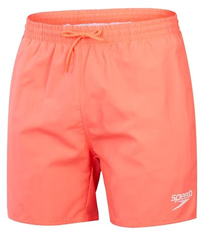 Speedo Men's 16 Watershort Swiming Trunks| Quick Dry | Comfortable Fit | Clasic Style | Drawstring Waist, Siren Red, One Size