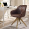 Zouron Chaise de Salle à Manger avec Pieds en Bois (Velours),Chaise pivotante, Chaise de Cuisine, Chaise de Salon avec accoudoirs, Chaise de Bureau à Domicile, Marron foncé