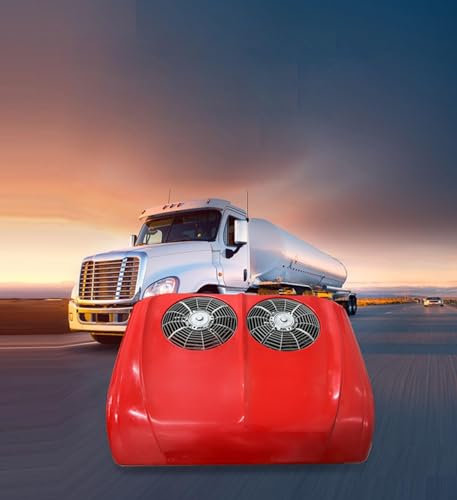 Aire Acondicionado para Camión Montado En La Parte Superior, Aire Acondicionado De Estacionamiento Eléctrico De Doble Ventilador 12V24v,12v