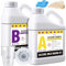 Kit per la creazione di stampi in silicone, gomma siliconica liquida elastica per realizzare stampi in silicone, fusione, in silicone traslucido 18 A, per resina fai da te, candele, sapone (2L)