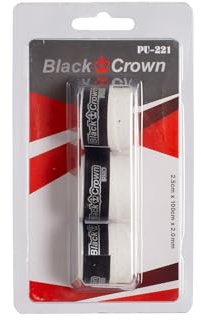 Black Crown - Pack de 3 Overgrips de Pádel - Absorben Sudor - Tacto Suave - Cómodo Agarre