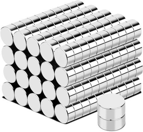 Aenienoe 200 Stück Magnete Kleine Magnete Stark Neodym Magneten Mini 6x3mm Rund für Pinnwand Magnettafel Kühlschrank Whiteboard Handwerk Fotos Starke Magnets