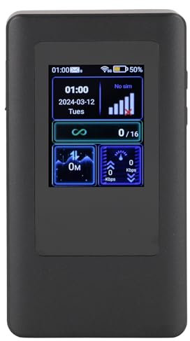 Hotspot Mobile 5G pour Voyage, Routeur de Poche 5G avec Emplacement pour Carte SIM, Modem 5G, pour Android 11, pour Bluetooth 5.1, Réseau Gigabit 2,4 GHz 5,8 GHz 6 Appareils, 16