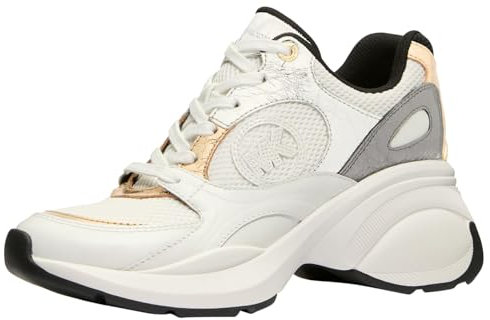 Michael Kors Femme Zuma Trainer Basket, Aspect Blanc Multi, 35 EU