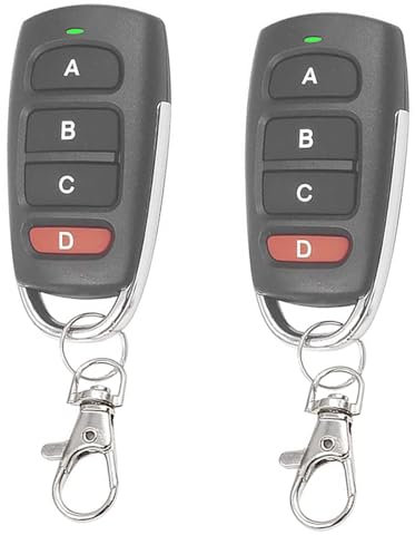 Bkiyougo 2pcs 433.92Mhz Universal Wireless Copy Remote Control, Gate Remote Control Fob, Universal Garage Door Remote, Universal Garage Door Opener Remote For Clone Garage Gate Door Opener