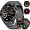 FOXBOX Smartwatch Herren Bluetooth Telefonfunktion,120+ Sport Modi Smart Watch mit Herzfrequenz Kalorien Blutsauerstoff Schlafmonitor,Android iOS 400mAh 2025
