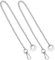 2 Stück Schlüsselanhänger Kette 44cm Brieftasche Kette Langer Schlüsselanhängerkette Silber Glieder mit Karabinerhaken Edelstahl Schlüsselkette Hosenkette für Portemonnaie Schlüssel Männer Frauen