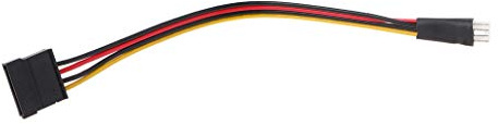 Yazhuq 4-poliger FDD-Diskettenstecker auf 15-polige Buchse, Konverter-Adapter, Netzkabel, Adapterkabel