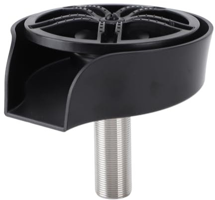 Rince en Verre Automatique, évier de Cuisine Rondelle de Tasse en Acier Inoxydable Nettoyeur de Tasse Rinser évier Pièce Jointe, Rondelle de Tasse pour évier de Cuisine (Black