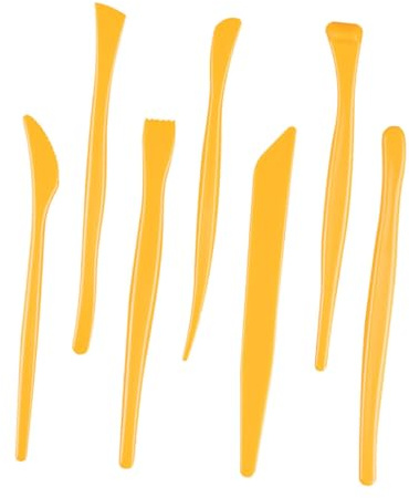 OSALADI Tonschaber 1 Satz Orange für Ton Skulpturen Basteln mit Kunststoff Keramikmesser
