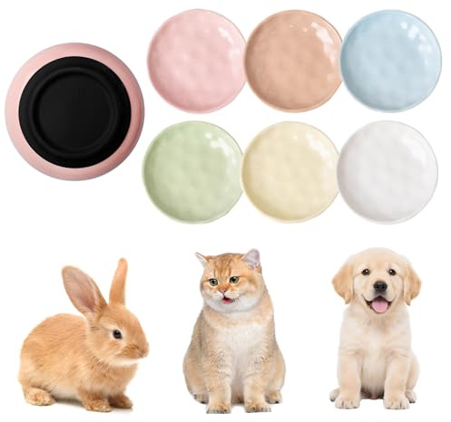 6 Stück Katzennapf Keramik Mit Rutschfestem Silikonboden, Futternapf Katze Fressnapf Katze Keramik, Katzen Napfset, Katzennäpfe, Katzen Fressnapf Für Futter Wasser