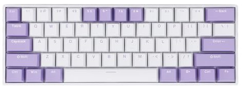 Acouto 60% Teclado Mecánico 61 Teclas Interruptor Azul RGB Retrocedente 3.0 5.0 Tipo C Cabado 3 Modos Teclado para Este Mecánico Multi Teckboard SwitchBlue